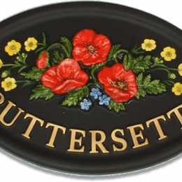 Poppies house sign