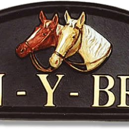 Horses Heads house sign