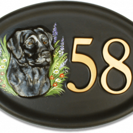 Labrador Head house sign
