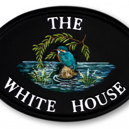 Kingfisher house sign