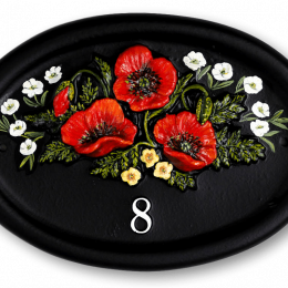 Poppies house sign