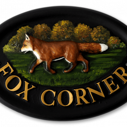 Fox Walking house sign