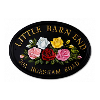 Roses Mixed Floral House Sign house sign
