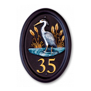 Heron Split Layout Bird House Sign house sign