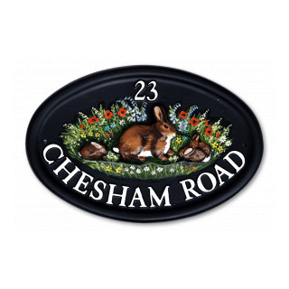 Rabbits Animal House Sign house sign